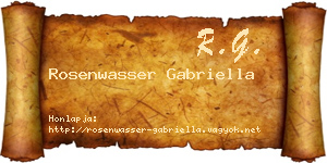 Rosenwasser Gabriella névjegykártya